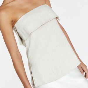 Linen strapless top - DISSH